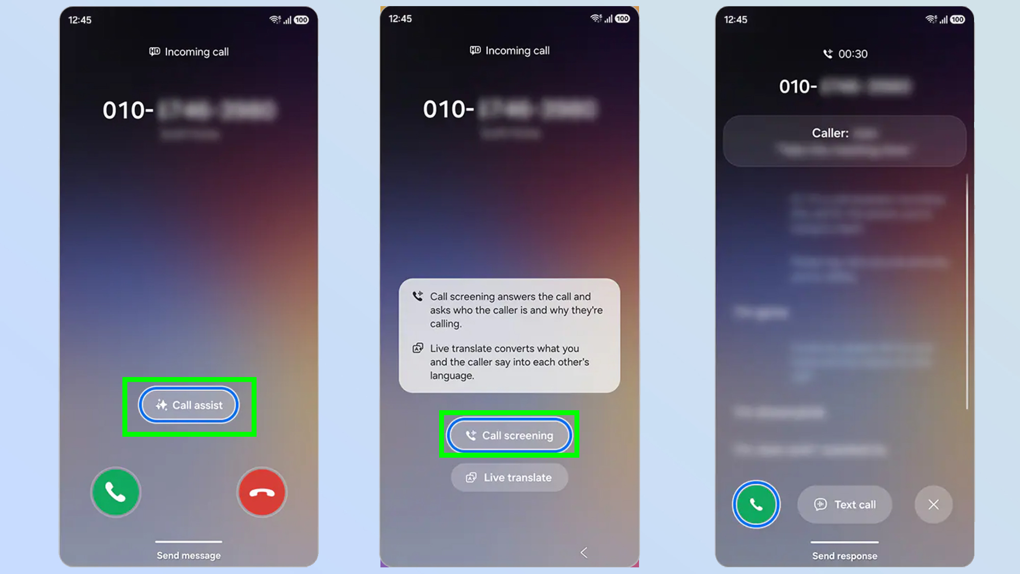 how to set up call screening on galaxy s26