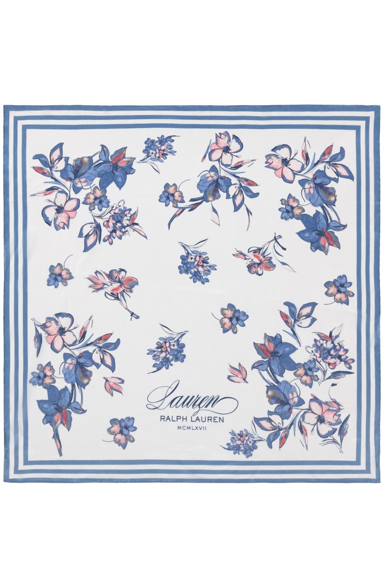 Floral Silk Square Scarf