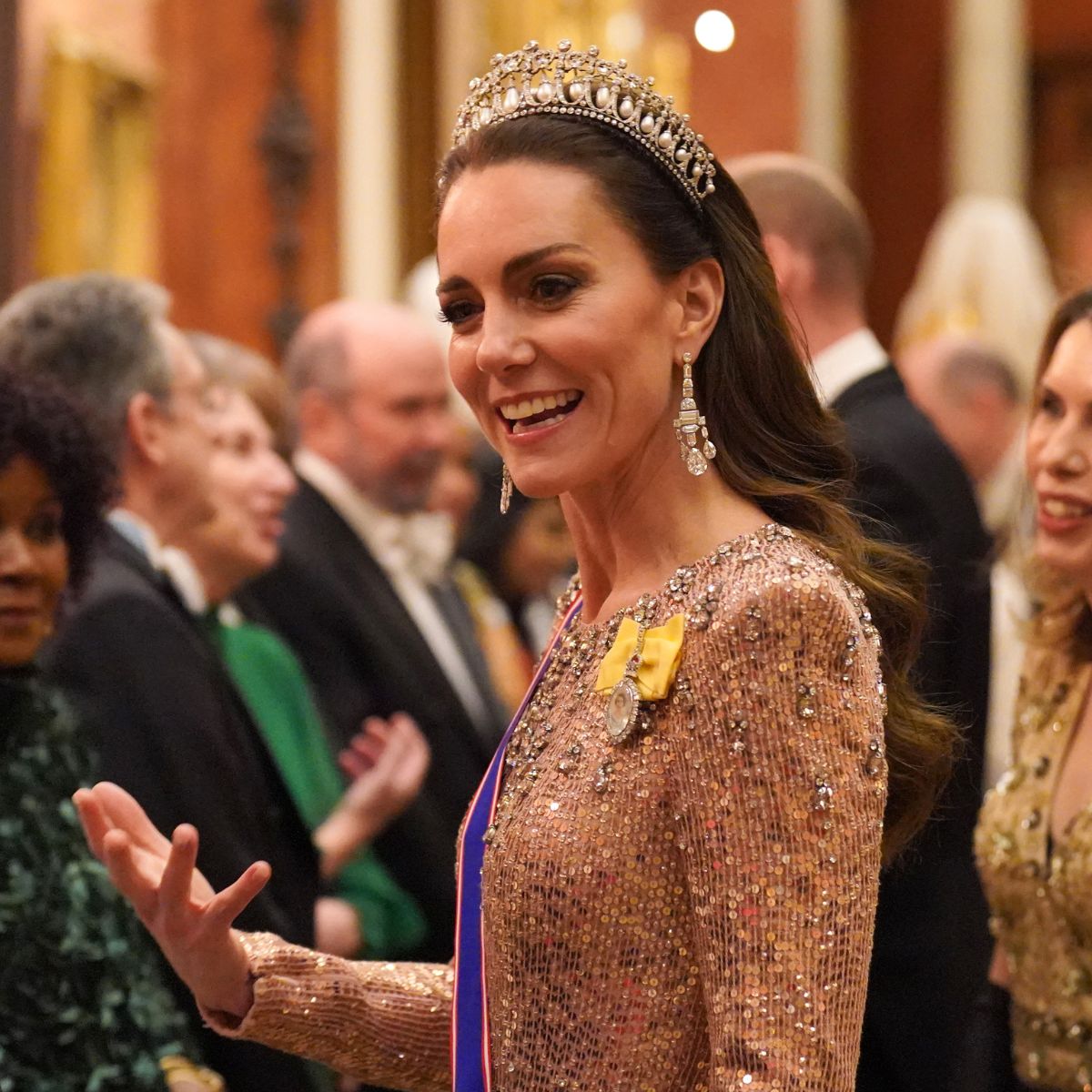 The Princess of Wales attends a reception at Buckingham Palace