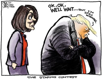 Political Cartoon U.S. Trump Nancy Pelosi Government Shutdown