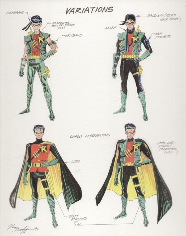 Tim Drake design proposal by Norm Breyfogle