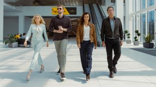 Tony, Ziva, Bors and Bruzsi walking through airport