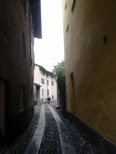 A narrow road in Switzerland.