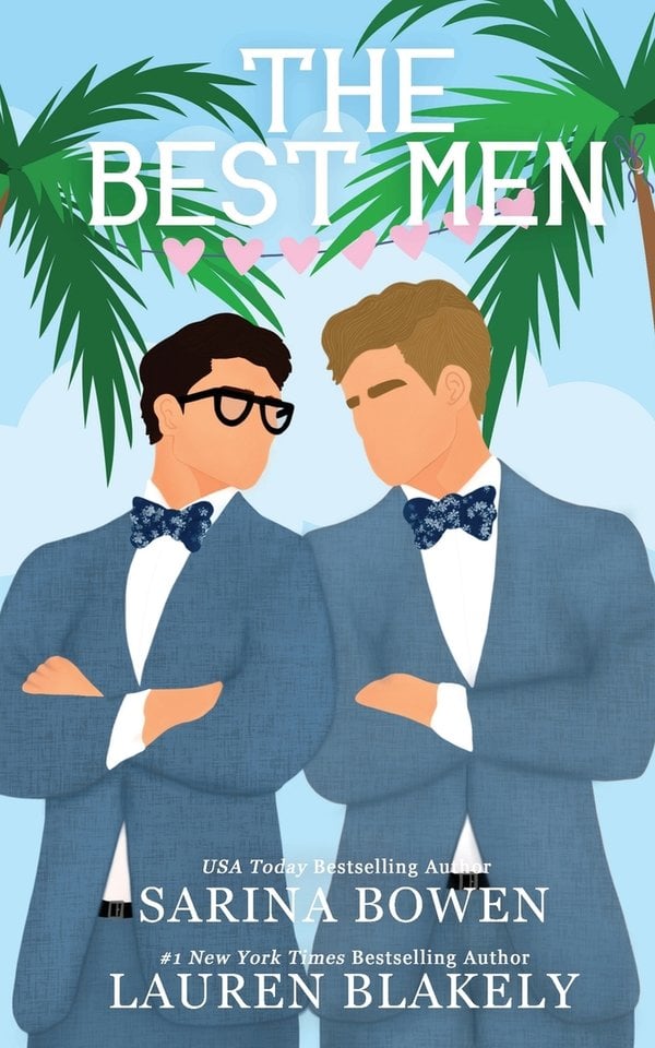 A book cover of 'The Best Men' by Lauren Blakely and Sarina Bowen