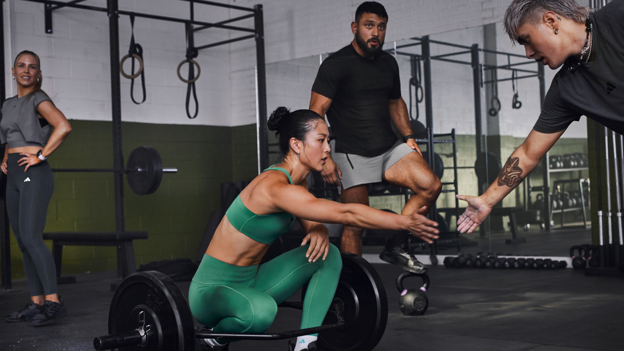 Adidas athletes working out