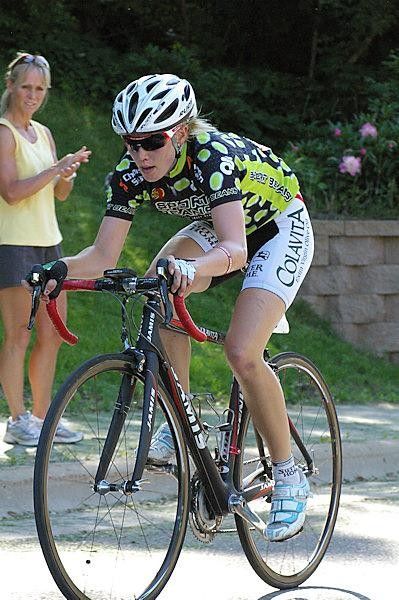 Tiffany Cromwell (Colavita Sutter Home p/b Cooking Light) rode strongly but lost the Sport Beans QOM jersey to Alexis Rhodes (Webcor Builders).