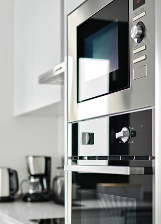 Microwave in a kitchen