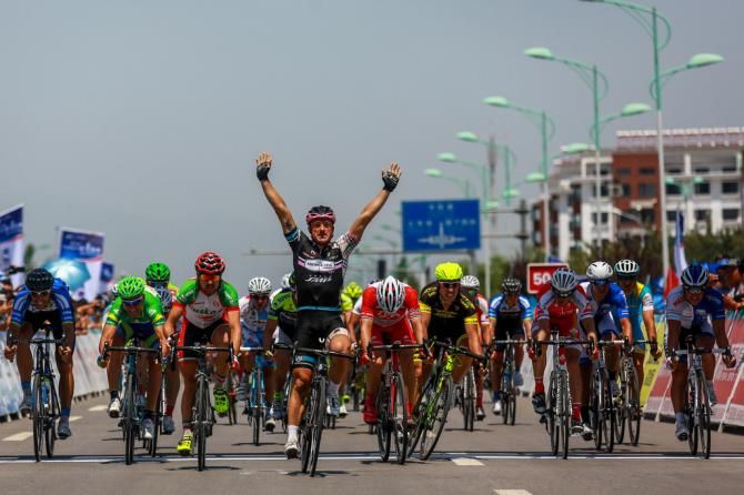 Mattia Gavazzi (Amore &amp; Vita - Selle SMP) celebrates stage 11 victory
