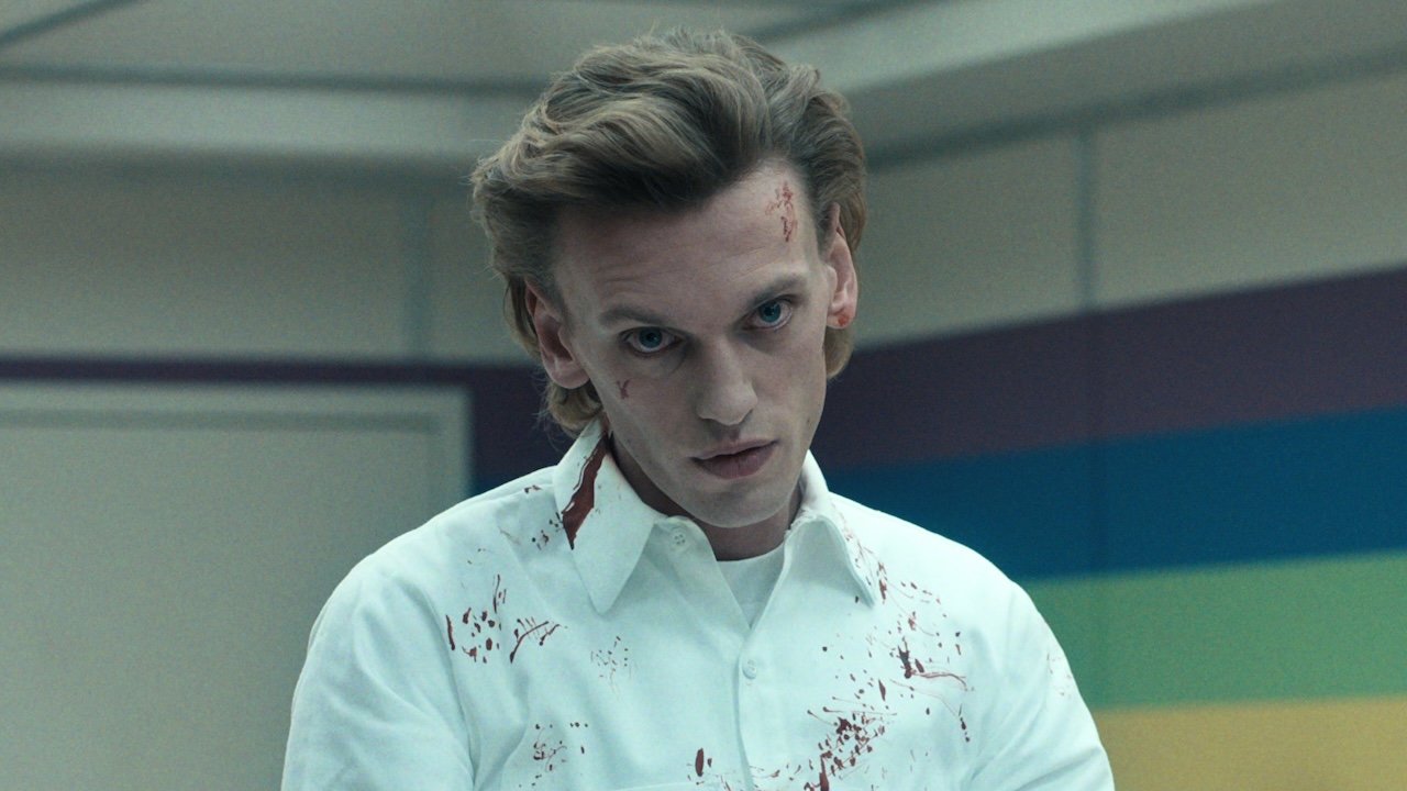 Henry Creel in bloody white clothes in Stranger Things Season 4