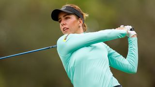 Georgia Hall takes a shot at the CME Group Tour Championship
