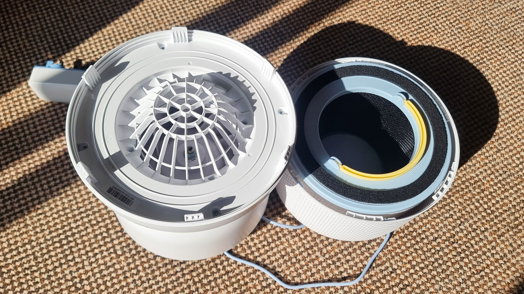 Levoit Sprout air purifier, disassembled