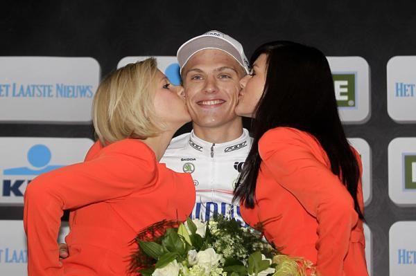 Marcel Kittel (Argos-Shimano) on the podium