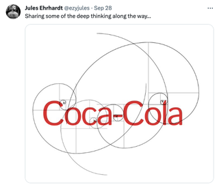 Coca-Cola logo parody