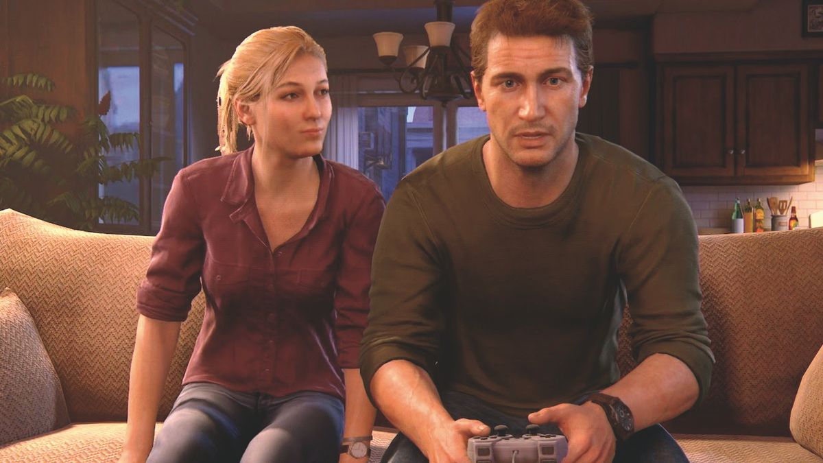 UNCHARTED 4: A THIEF'S END - Nathan & Elena Playing Crash Bandicoot! 