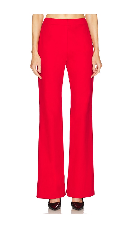 High Rise Slit-Detailed Canvas Pant