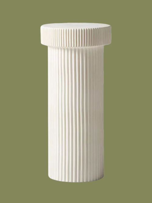 Fluted Indoor/Outdoor Garden Drink Side Table