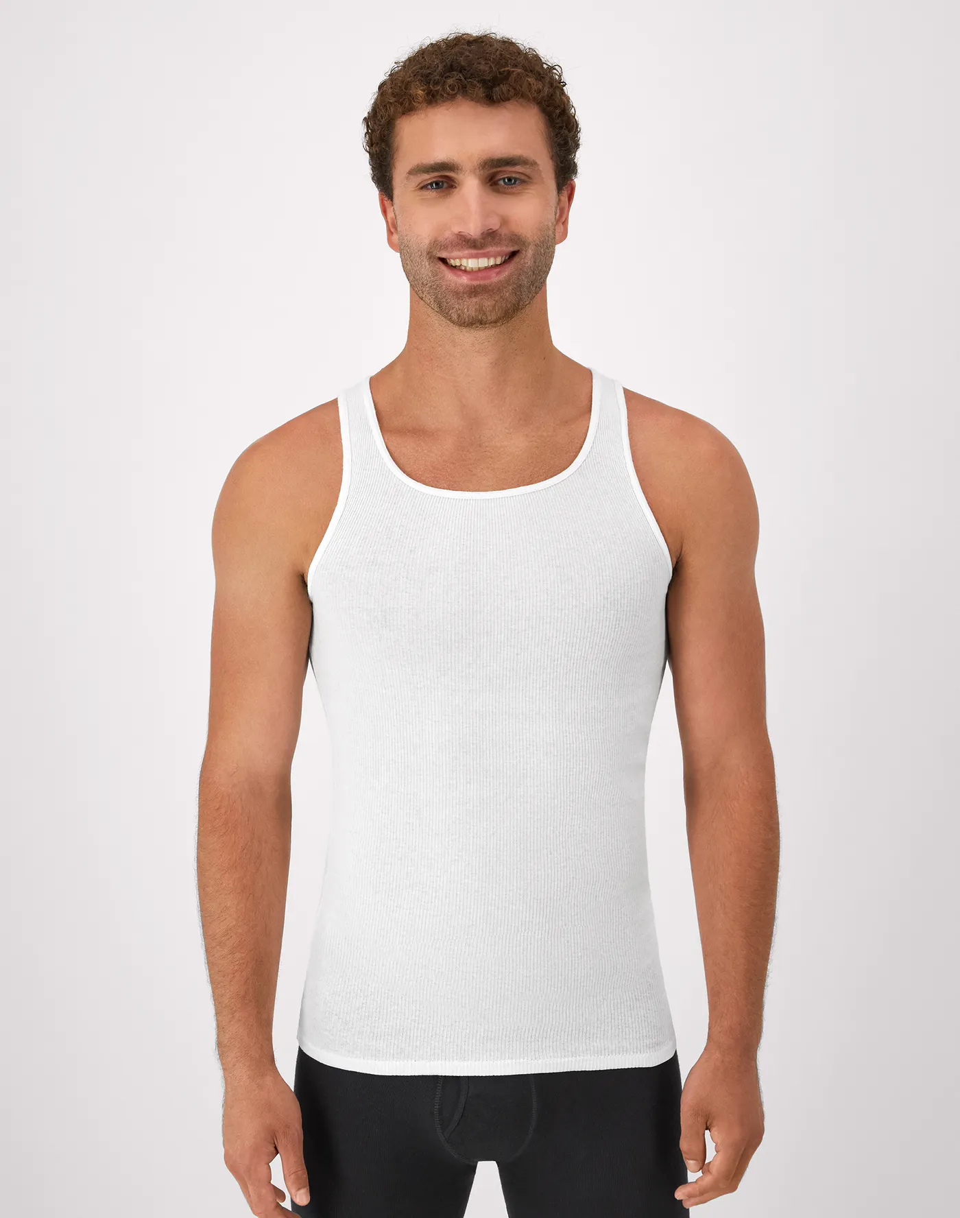 Hanes, Cotton Tank Undershirt, Moisture-Wicking, White