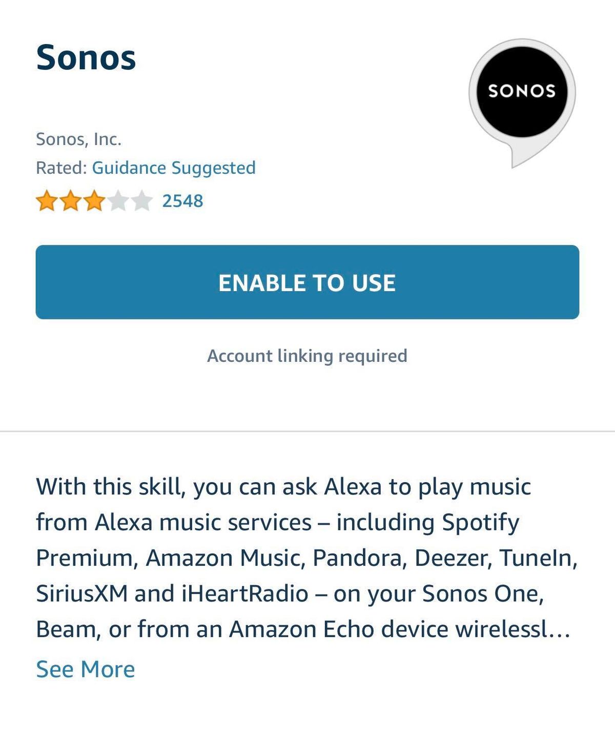 connect alexa to sonos play 5