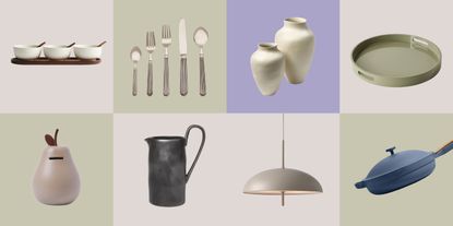 Product grid with minimal kitchen decor