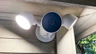 Nest Cam with Floodlight (wired) with floodlights on