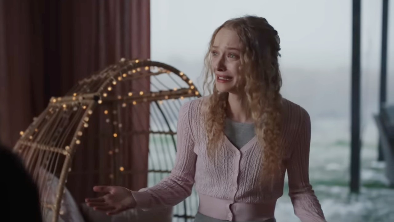 Amiah Miller crying in The Stranger in My Home.