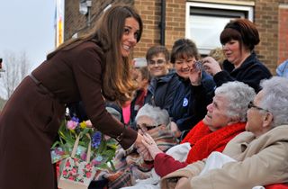 Kate Middleton visits Humberside Fire and Rescue Peaks Lane Fire Station in Grimsby, England, on March 5, 2013.