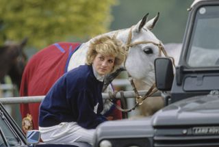 Princess Diana with a horse