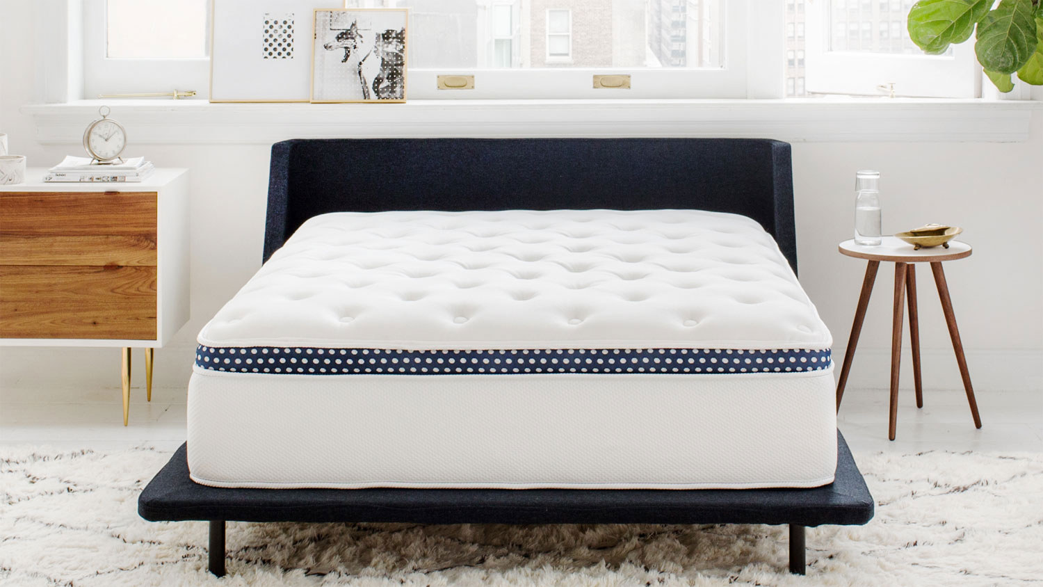 WinkBed PLUS mattress in a white bedroom
