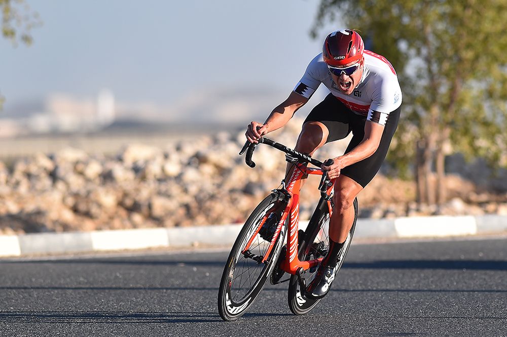 Alexander Kristoff (Katusha) fell out of contention in the time trial