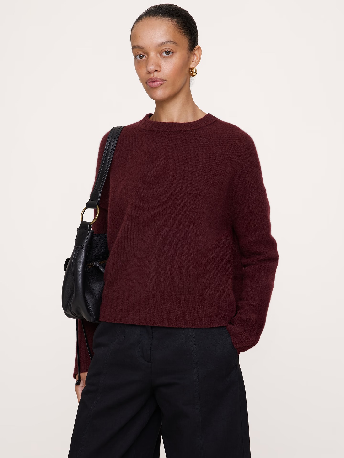 Banana Republic, Oversized Midweight Cashmere Crew-Neck Sweater
