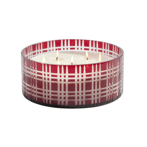 Stewart Plaid Candle  Winter Berry