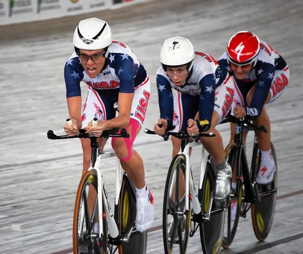 The USA women's team pursuit squad qualified second and will meet Canada in the finals.