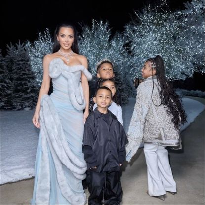 Kim Kardashian and kids Christmas day