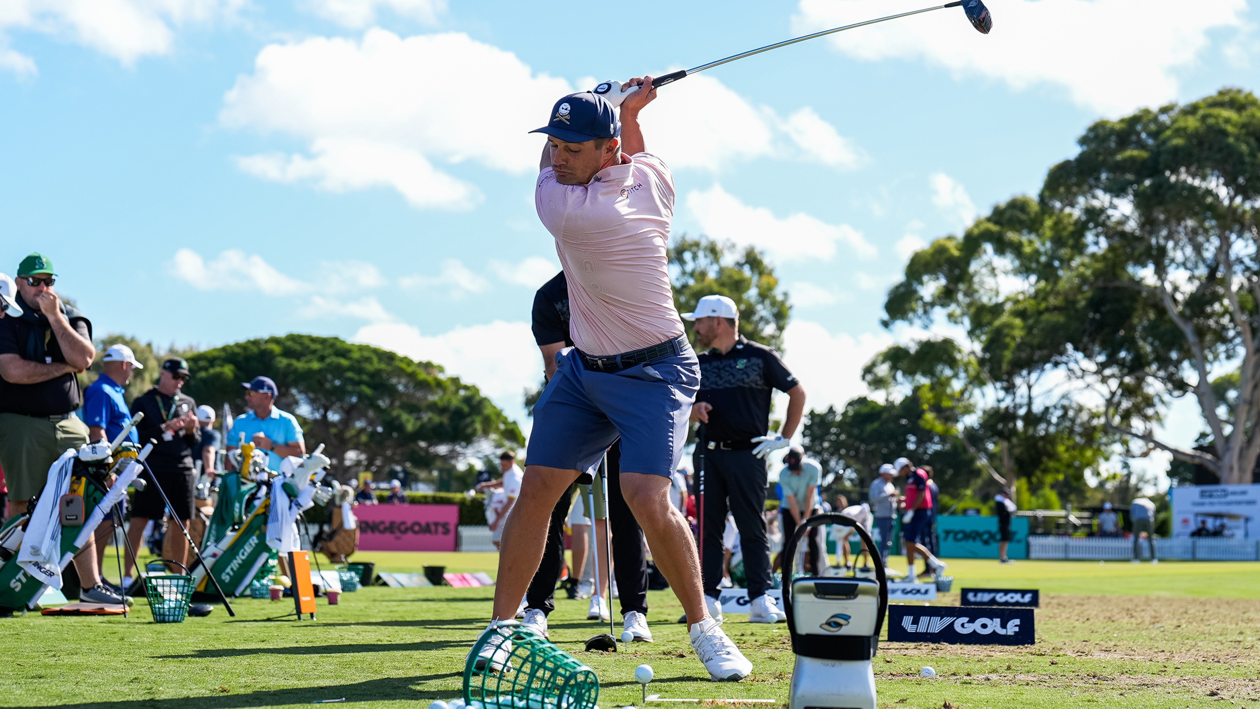 Bryson DeChambeau on the drivine range