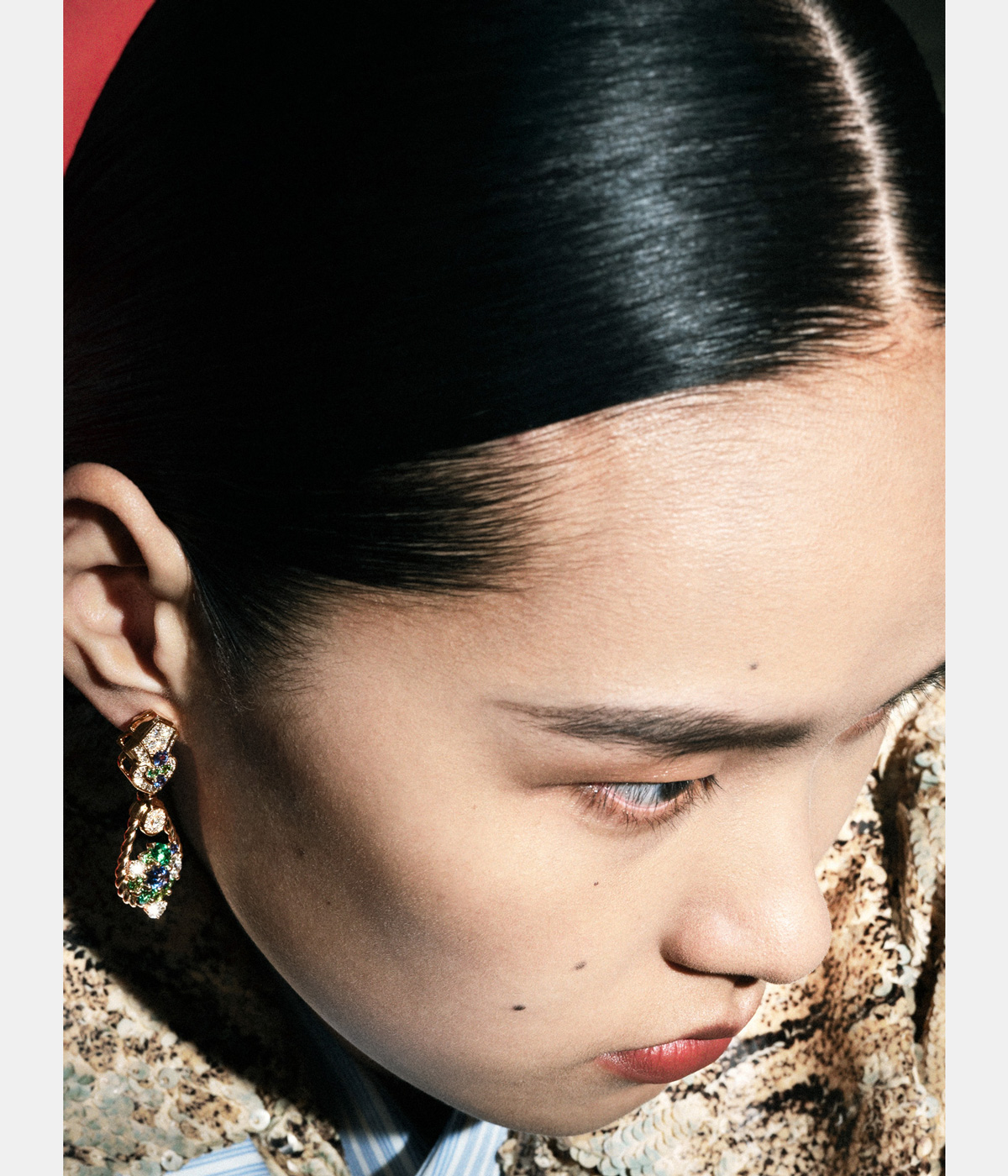 woman wearing high jewellery