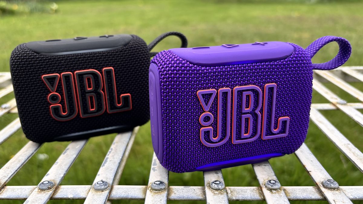 JBL Go 5 speaker in purple finish