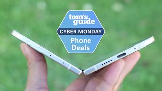 Open Pixel 9 Pro Fold with a Cyber Monday deal badge