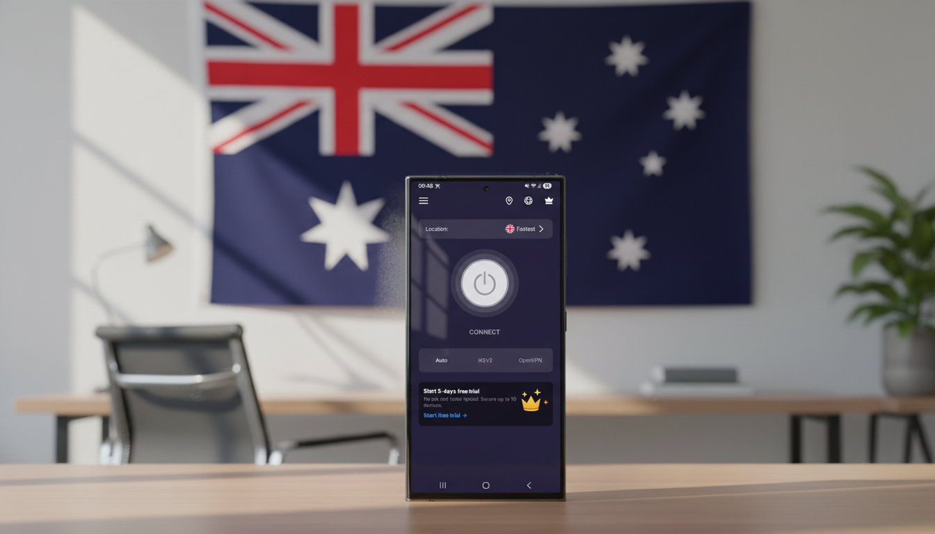 VPN Super Unlimited Proxy on phone in Australia-related setting