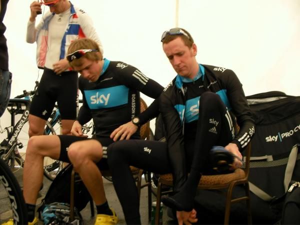 Edvald Boasson Hagen and Brad Wiggins are two of Team Sky's top riders