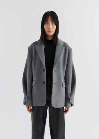 gray jacket