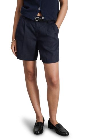 Jules Pleated Linen Shorts