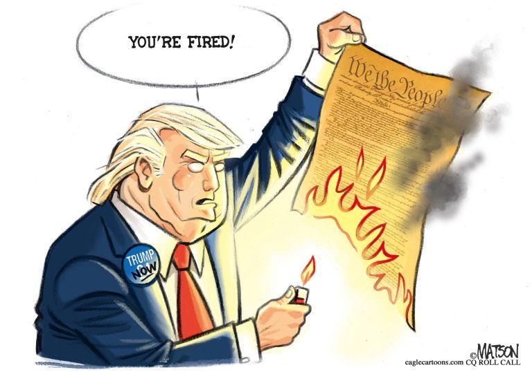 7 scathing cartoons about Trump's call to suspend the Constitution ...