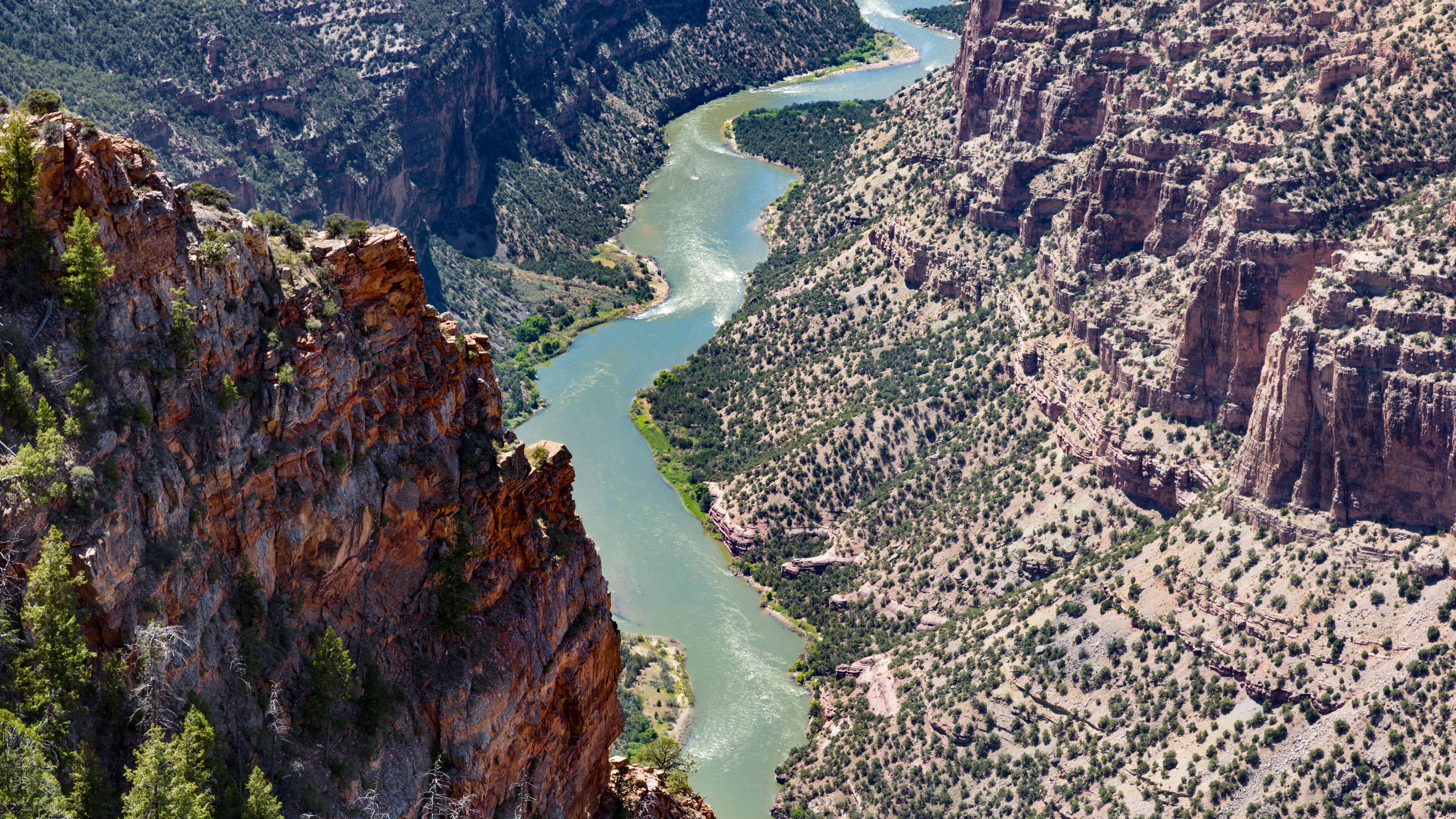Aerial view of Green River Canyon in Utah.