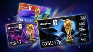 A selection of Hisense TVs.