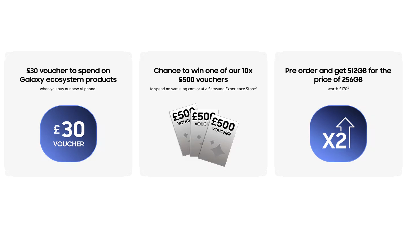 امتيازات الطلب المسبق في المملكة المتحدة لسلسلة Samsung Galaxy S26