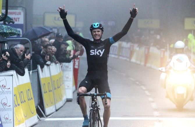 Chris Froome (Sky) jumped away for a Team Sky 1-2 over Richie Porte in Criterium International