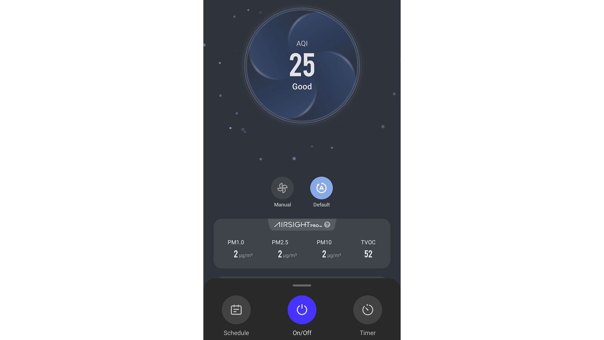 A screenshot of the main menu from the VeSync app