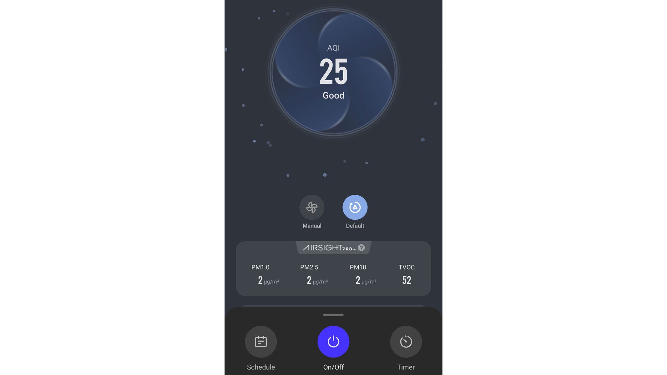 A screenshot of the main menu from the VeSync app