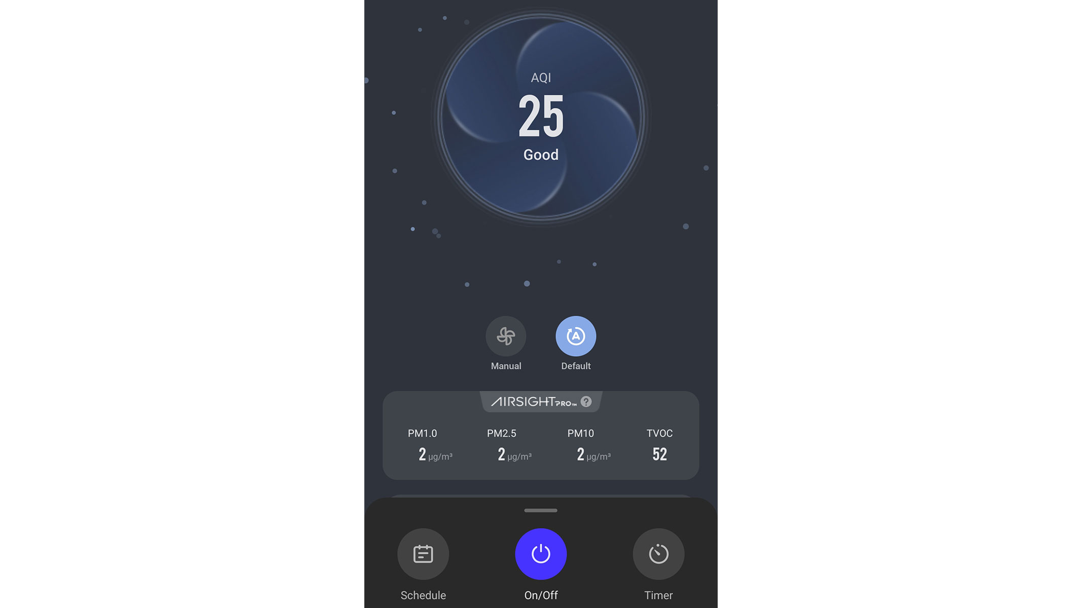 A screenshot of the main menu from the VeSync app