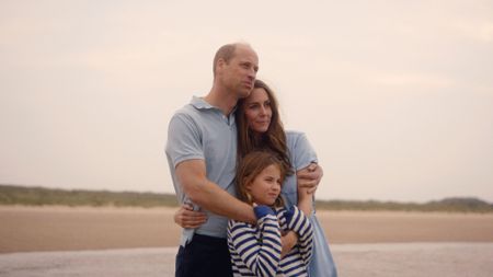 Handout photo provided by Kensington Palace of the Princess of Wales with the Prince of Wales and Princess Charlotte in a video issued to mark the end of Catherine's chemotherapy treatment